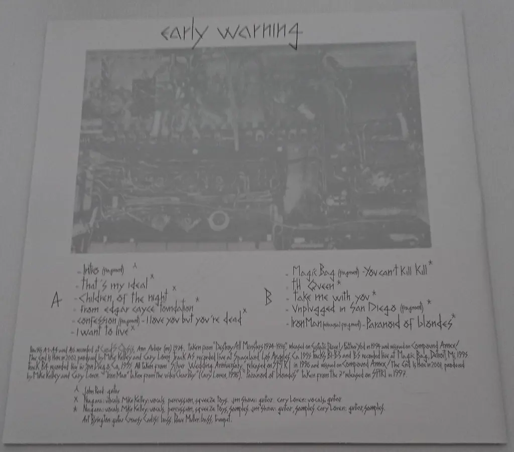 Destroy all Monsters, Early Warning (Triple album) Image 1++